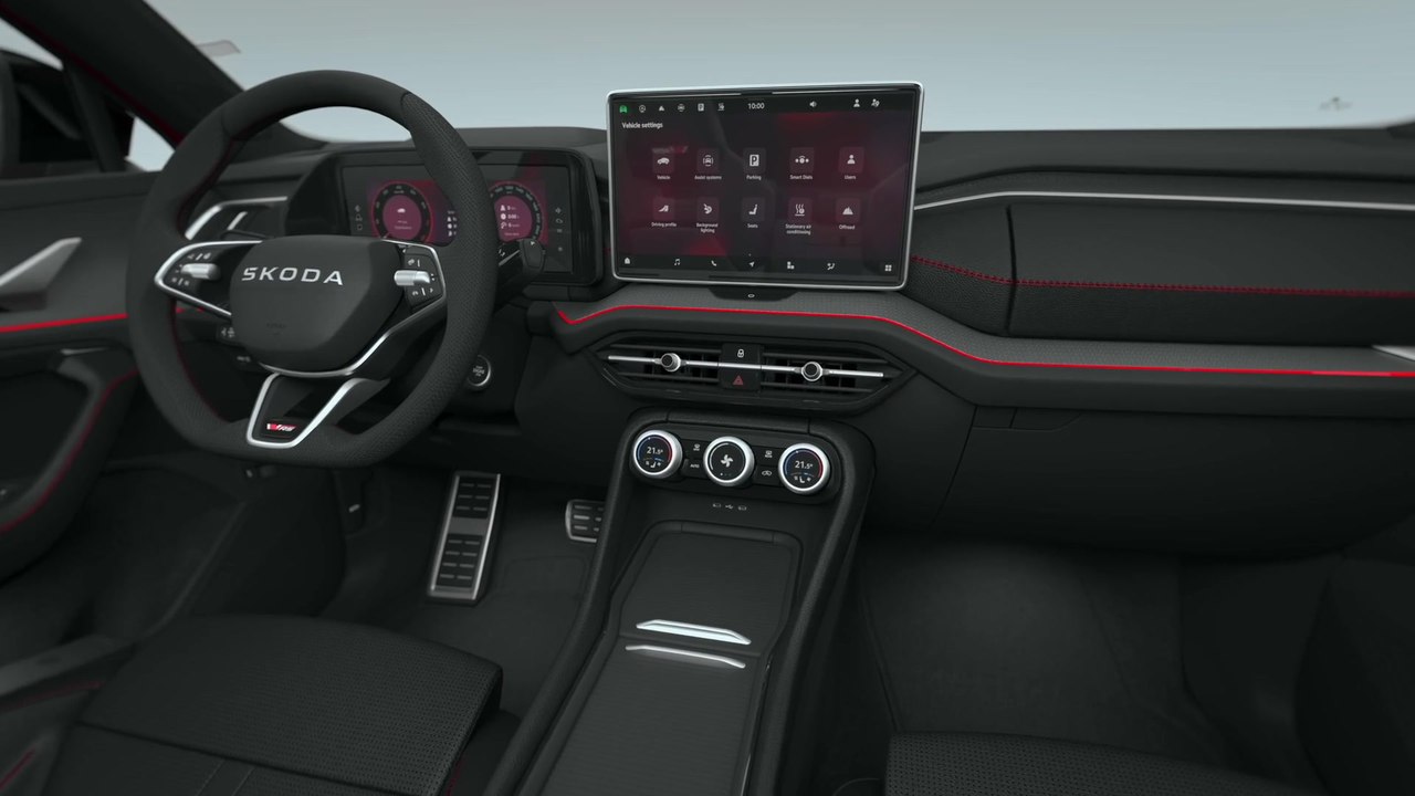 Skoda Kodiaq RS - Zwei sportlich ausgelegte Design Selections und Akustikverglasung für das Interieur