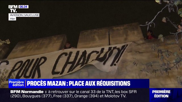 20 ans de prison pour chacun”: une affiche collée aux abords du tribunal d’Avignon avant les réquisitions au procès des viols de Mazan