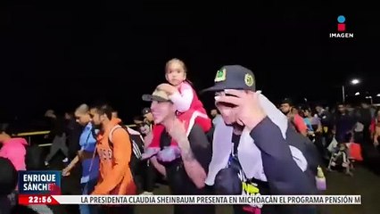 La caravana migrante continúa su marcha por Chiapas