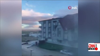Yer: Hatay... DEHŞET ANLARI: Fırtına metal çatıyı uçurdu!