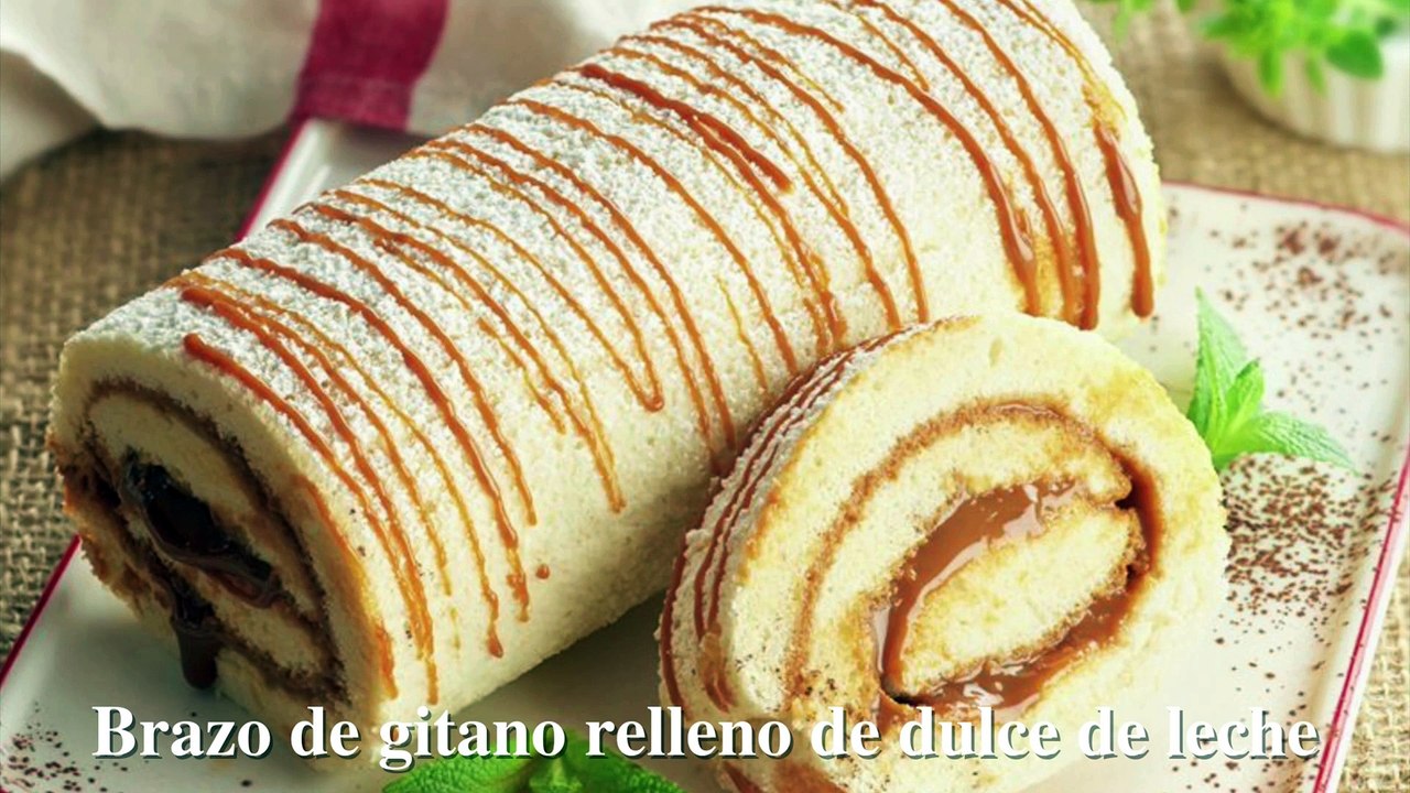 Brazo de gitano de dulce de leche