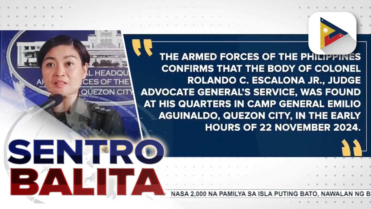 AFP at PNP, masusi na iniimbestigahan ang pagkamatay ng isang opisyal sa loob ng Camp Aguinaldo