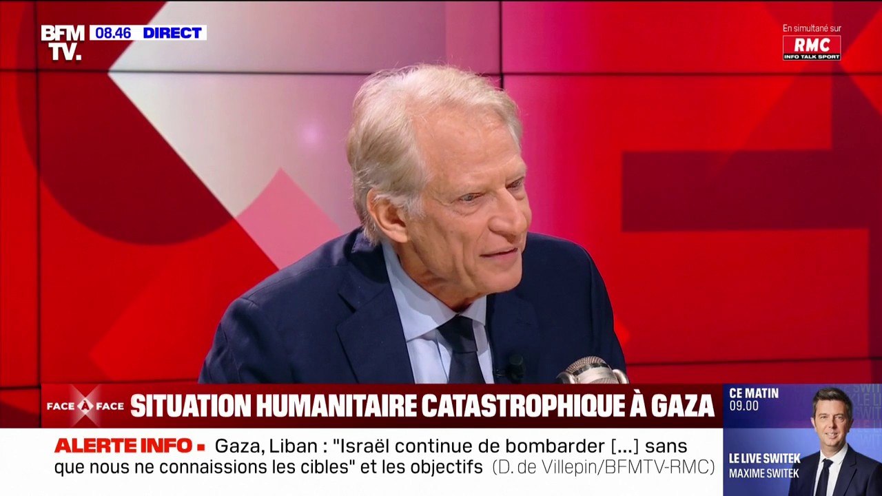 "Colonisation de Gaza": Dominique de Villepin pense que "les actes d'Israël vont dans ce sens"