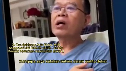 Dr Drs Adrianus Asia Sidot, M.Si, Anggota F-PG DPR RI, 2019 - 2029,asal pemilihan Kalimantan Barat II, menilai Provinsi Kapuas Raya omong kosong Karena tidak masuk Program Legislasi Nasional DPR