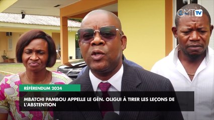 [#Reportage] Référendum 2024 : Mbatchi Pambou appelle le Gén. Oligui à tirer les leçons de l’abstention