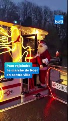 Traineau flottant du Père-Noël à Metz