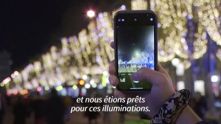 Paris: lancement des illuminations sur les Champs-Elysées