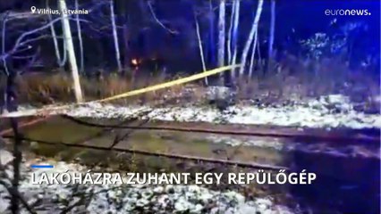 Lakóházra zuhant egy teherszállító repülőgép Litvániában