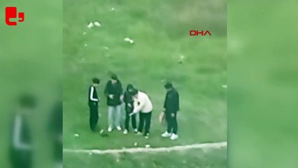 Çocukların silahla tehlikeli oyunu kamerada