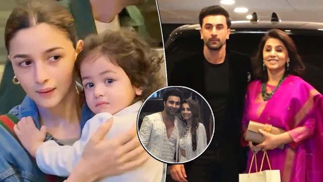 Alia Bhatt & Raha ABSENT As Ranbir Kapoor Attends Aadar Jain's Roka With Mother Neetu!