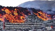 ICELAND VOLCANO erupts for 7 th time in a year, sends lava flowing toward BLUE LAGON