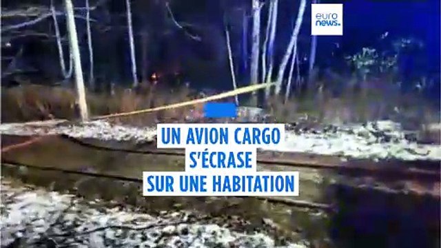 Un avion cargo de DHL s'écrase sur une maison près de Vilnius en Lituanie