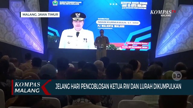 Jelang Hari Pencoblosan, Pj Wali Kota Malang Kumpulkan Ketua RW dan Lurah se Kota Malang