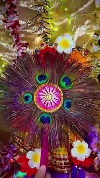 Shyama Aan Baso Vrindavan 🦚| #krishna #krishnabhajan #laddugopal #shyam #sagnikadevotional #shorts