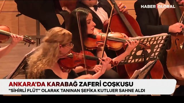 Ankara'da Karabağ Zaferi coşkusu: Sihirli flüt olarak tanınan Şefika Kutluer sahne aldı