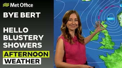 Met Office Afternoon Forecast 25/11/2024 - Driest towards the southeast