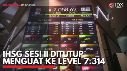 IHSG Sesi II Ditutup Menguat ke Level 7.314