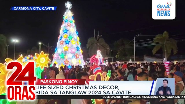 Giant christmas tree na mahigit 25ft sa Batangas, pinailawan; may garden and tunnel of lights pa | 24 Oras