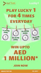 Join Gulf Ticket's Lucky1 Raffle Draw and win up to AED 1 Million!