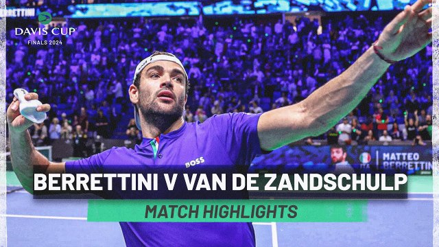 Matteo Berrettini vs Botic Van de Zandschulp (6-4, 6-2) | Copa Davis 2024 | Final, singles