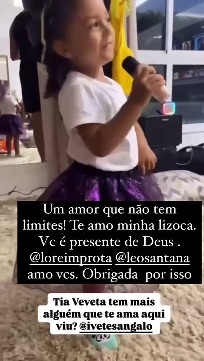 Tia babona! Ivete Sangalo se derrete por filha de Léo Santana e Lore Improta