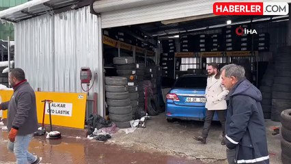 Malatya'da Kar Yağışı Lastikçilerde Kuyruk Oluşturdu