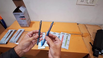 Unboxing of FLAIR Zoox U7 Roller Gel, H7 Liquid Ink Retractable, 0.7mm Roller Gel, X7 Gel Pen
