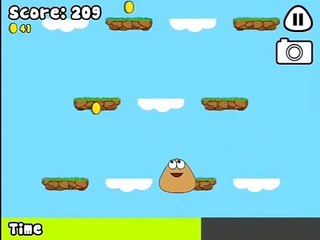 🌥️ Pou Sky Hop – Collect Coins, Earn Time, Don't Fall!