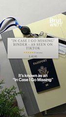 “In Case I Go Missing” binders