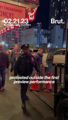 Neo-Nazi protests at Broadway show