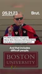 Graduation sparks writers strike protest