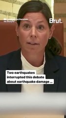Earthquake stops earthquake debate