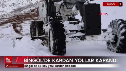 Bingöl'de 88 köy yolu kardan kapandı