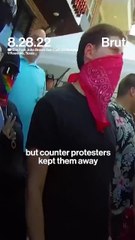 Armed protesters and counter protesters clash outside drag brunch