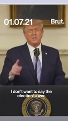 In a newly released video, former President Trump refused to say the election was “over” following the Jan 6. attack on the Capitol.