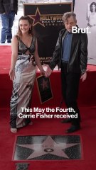 Carrie Fisher receives Hollywood Walk of Fame star