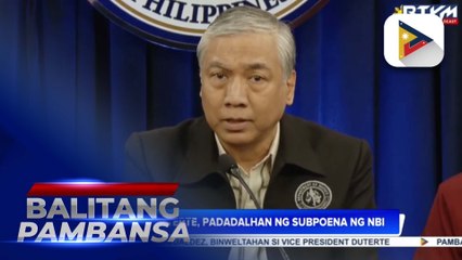 NBI, binigyan ng limang araw si VP Sara Duterte para sagutin ang subpoena laban sa kanya