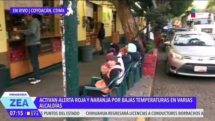 Activan la alerta roja y naranja por bajas temperaturas en alcaldías de la CDMX