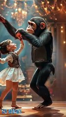 Monkey dancing with cute baby on AGT 🐒💃#americagottalent #agt #gottalent