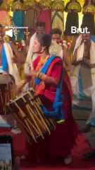 The bride who didn't miss a beat at her wedding