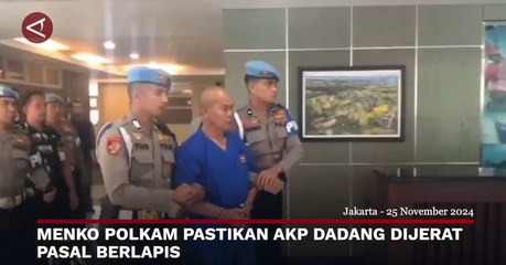 Menko Polkam pastikan AKP Dadang dijerat pasal berlapis