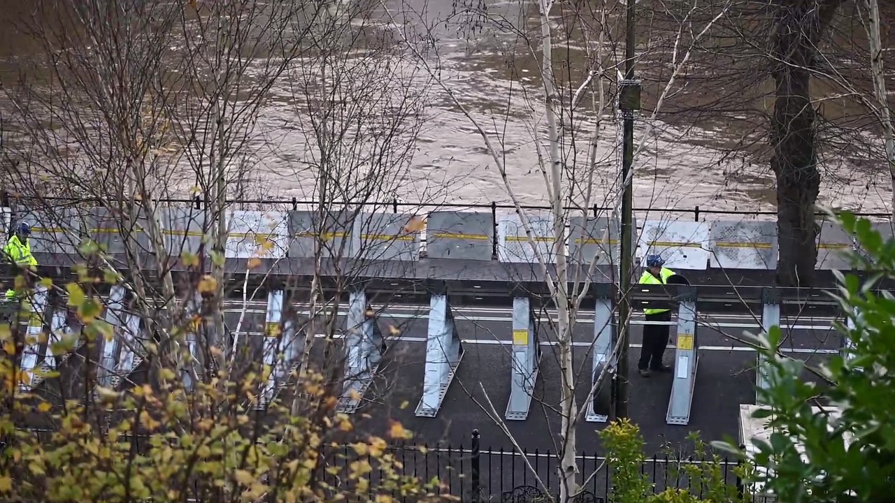 Flood Barriers go up in Ironbridge, but the town is still very much open for business