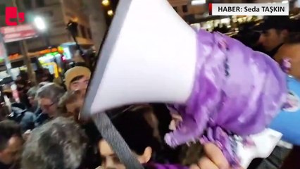 Ankara'da barikatın açılmaması üzerine kadınlar 'Barikatı Aç' sloganı attı