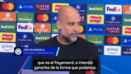 Guardiola y De Bruyne, rueda de prensa previa al Manchester City - Feyenoord