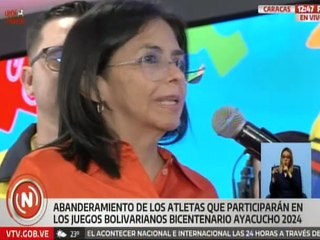 Vpdta. Delcy Rodríguez: Ustedes siguen los pasos de nuestro padre Libertador Simón Bolívar