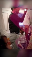 Two men in a metro and “Jai shri ram” chants