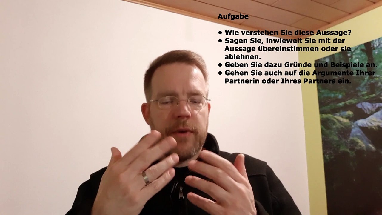 telc Deutsch C1 – Prüfung / 26 / Sprechen – Beispiel für eine Diskussion über ein Zitat