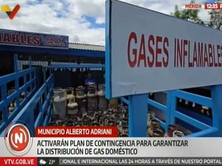 Mérida I Plan de contingencia garantiza distribución de gas doméstico en el mcpio. Alberto Adriani