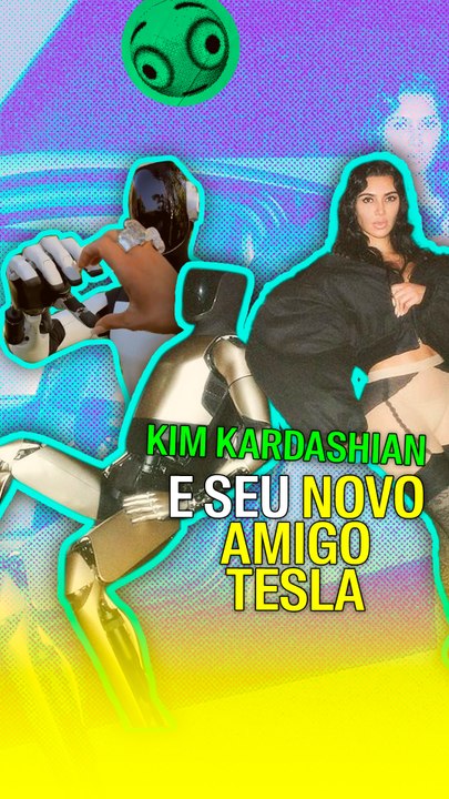 Kim Kardashian  e seu novo amigo  tesla