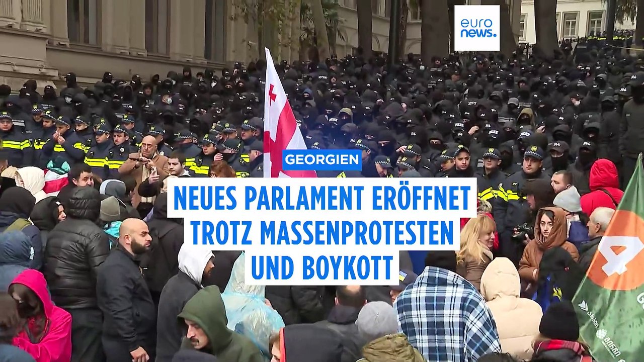 Neues georgisches Parlament eröffnet erste Sitzung inmitten von Massenprotesten und Boykott